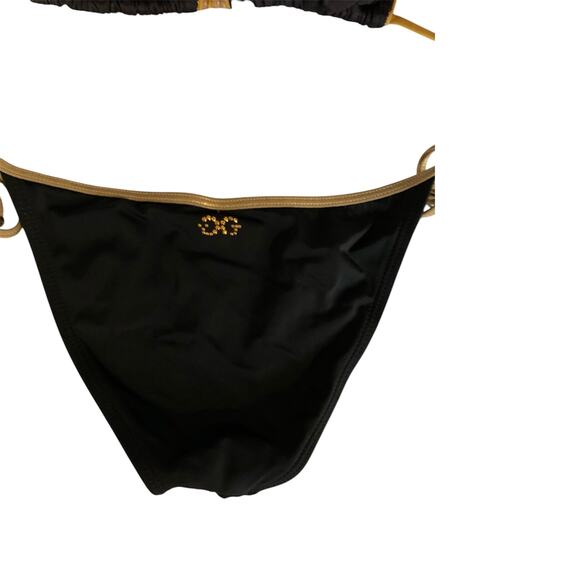 Guess Women's 2 Piece Black Preowned Bikini Top-Medium Bottom-Small - Picture 4 of 7
